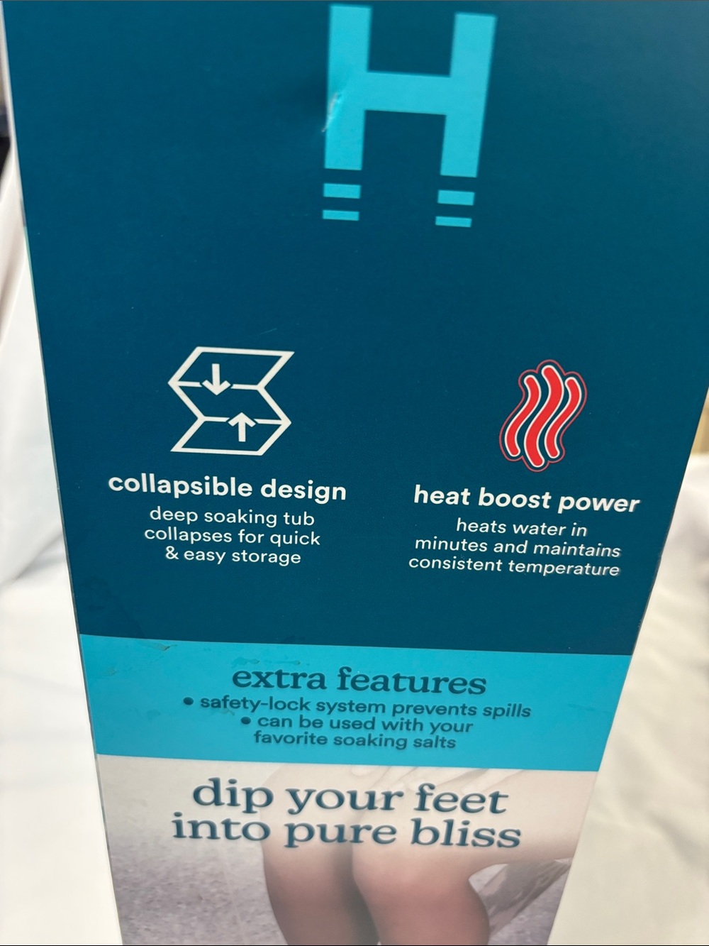 Homedics Elite Footbath in Mint Green and White - Picture 4 of 4